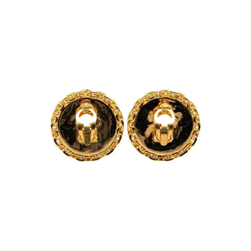CHANEL 1990 2000s Button Clip on Earrings-1