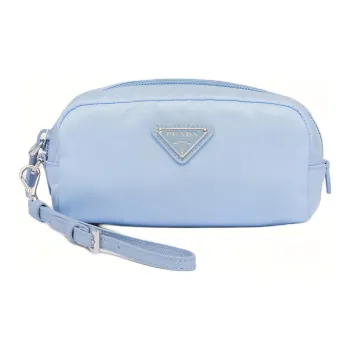 PRADA Recycled Nylon Clutch Women's Light Blue