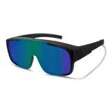 Black Frame with Green Lens[Wearable Myopia Glasses]