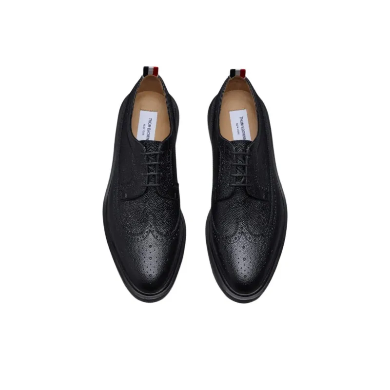 THOM BROWNE Longwing Almond Toe Derby Shoes-4