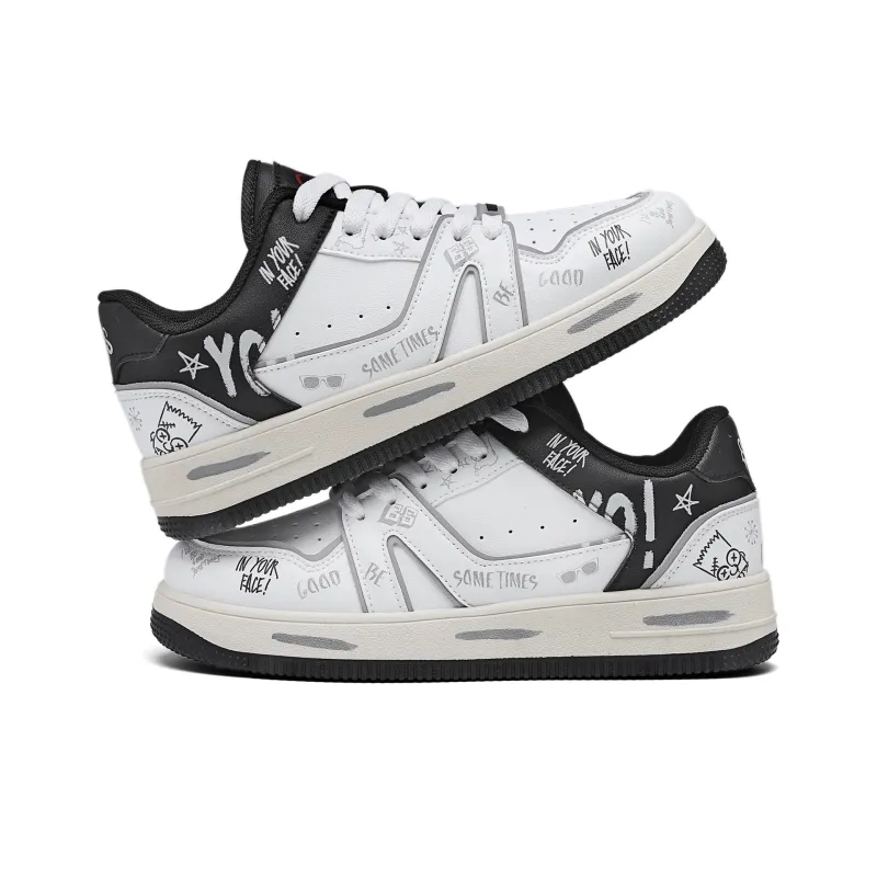 The Simpsons Skateboard Shoes Unisex Low Top Mismatched/White Red/White Black/White-8
