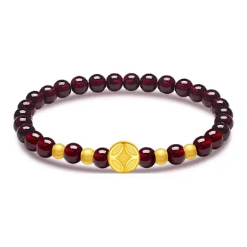 HAPPY BEAN Gold Bracelet Women's