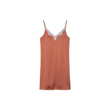 EMBRY FORM Women's Comfortable Cropped Nightgown With Coaster Women's