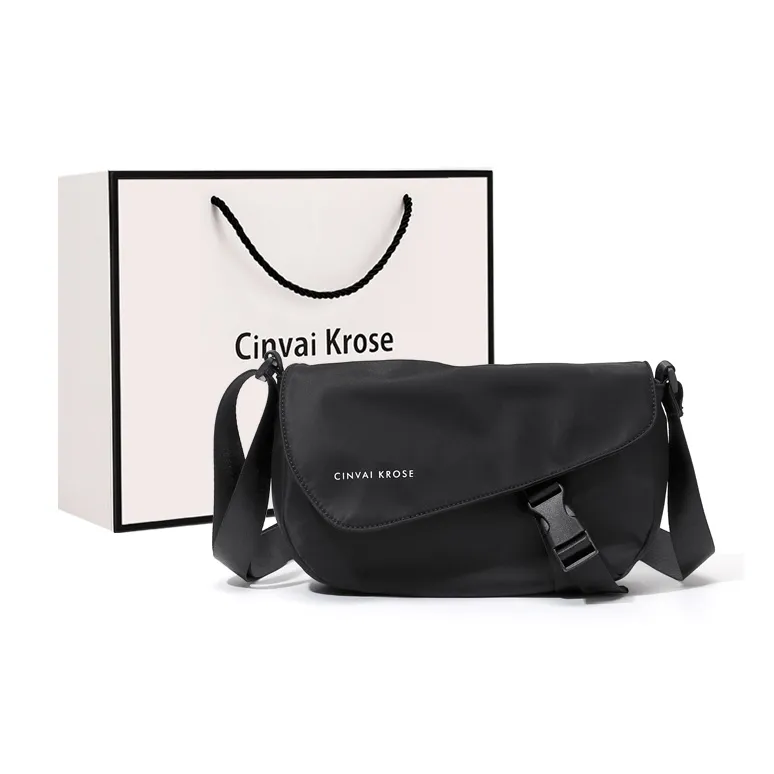 CinvaiKrose Polyester Urban Techwear Messenger Bag, Shoulder Bag, Crossbody Bag Small Size Men's Green/Black-7