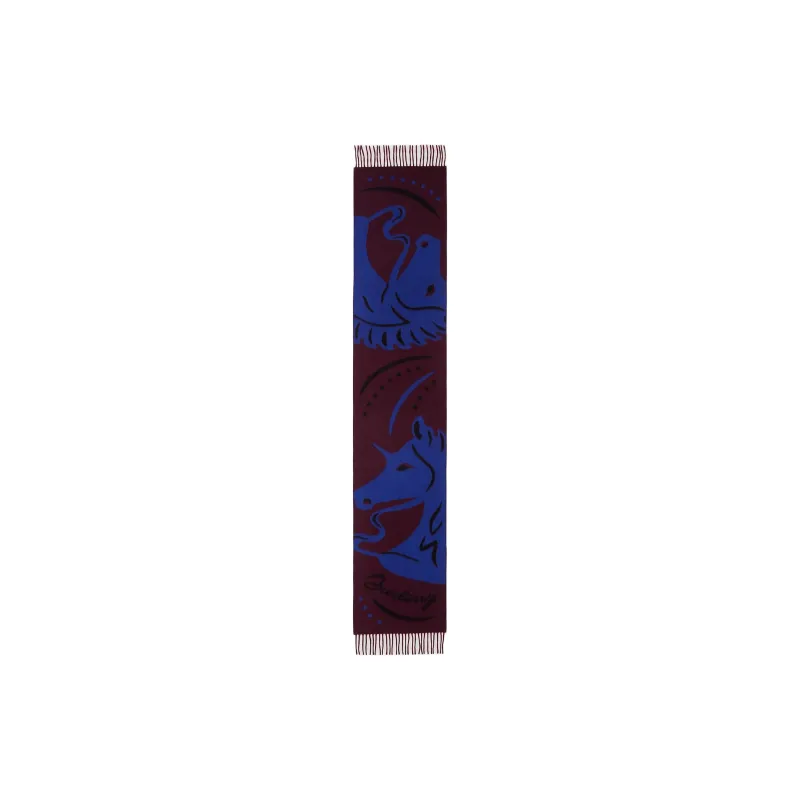 Burberry Mirrored Horse Cashmere Scarf-4