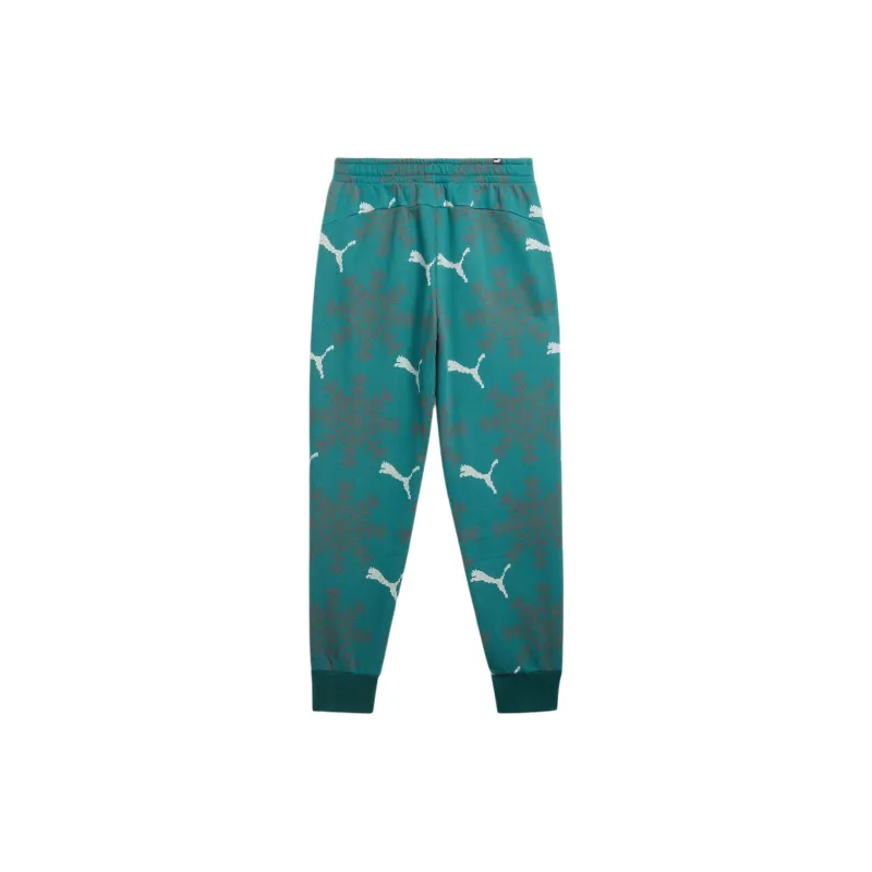 PUMA ESS+ LOGO LABPants FW24 Winter Casual Pants Men's Dark Rosewood Wood Color-1