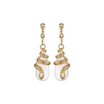 Jacquie Aiche 14kt Yellow Gold Sophia Diamond Dangle Earrings