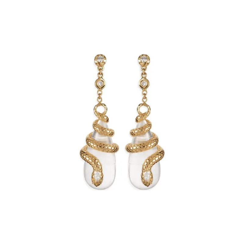 Jacquie Aiche 14kt Yellow Gold Sophia Diamond Dangle Earrings-0