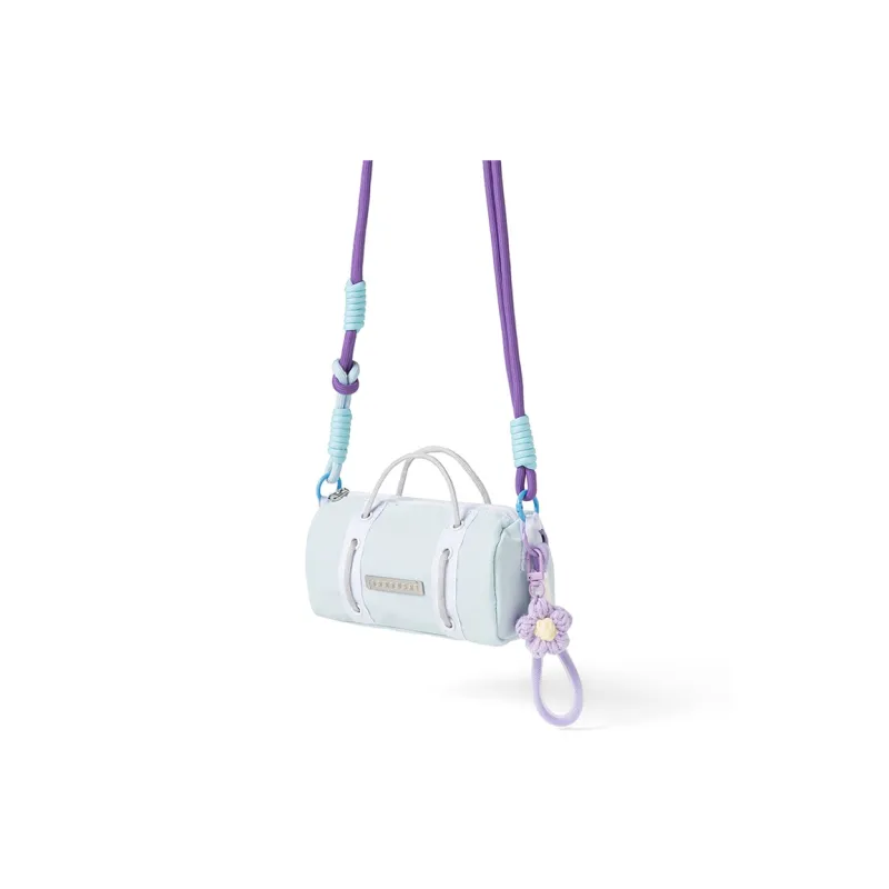 COMBACK Polyester Cylinder Bag, One Shoulder Handbag Trumpets Unisex Blue/Purple-1