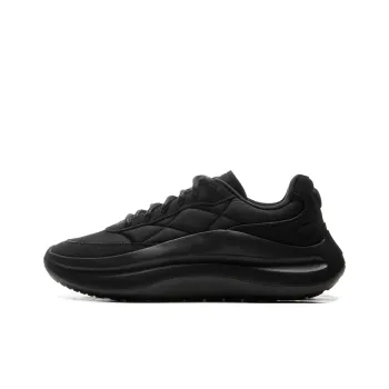 LiNing Cloud Wave Lace Cushioned Anti Slip And Wear Resistant Lightweight Low Top Casual Shoes Men's Black