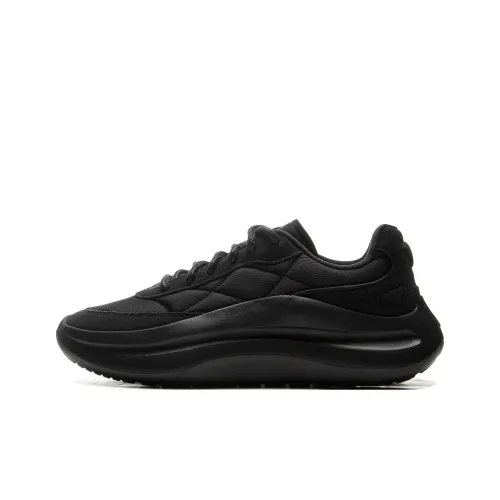 LiNing Cloud Wave Lace Cushioned Anti Slip And Wear Resistant Lightweight Low Top Casual Shoes Men's Black