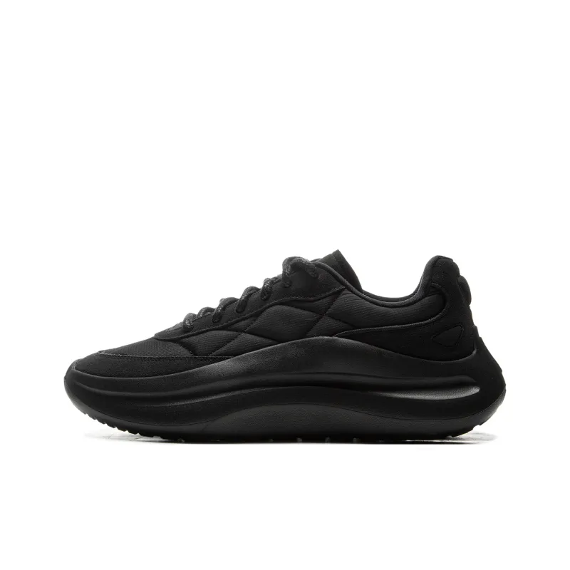 LiNing Cloud Wave Lace Cushioned Anti Slip And Wear Resistant Lightweight Low Top Casual Shoes Men's Black-0