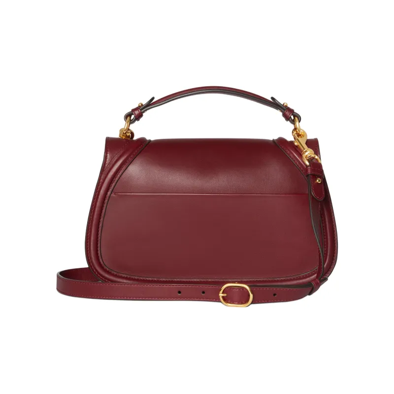 GUCCI Blondie Leather Shoulder Bag Crossbody Bag Handbag Medium Size Women's Red-3