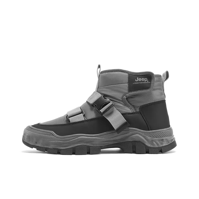 Jeep Snow Boots Men Black \ Gray \ Earth Yellow-5