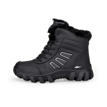Kuding Warm Slip Resistant Snow Boots Men's