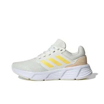 Adidas Galaxy 6 Anti Slip Wear Resistant Low Top Running Shoes Women's Ecru