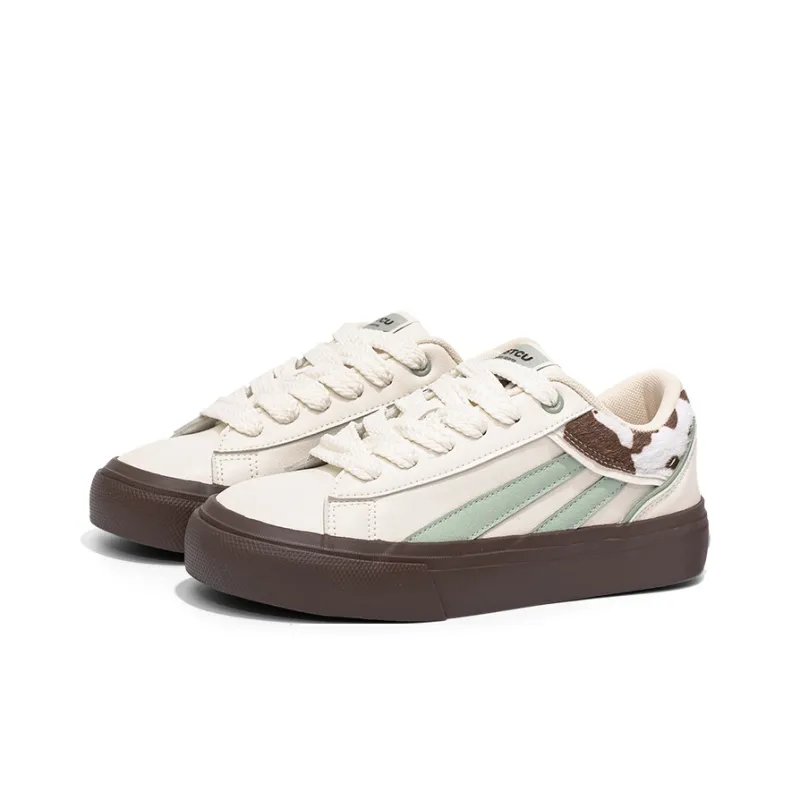 NSTCU Slip Resistant Skateboard Shoes Women's Mint Milk-2