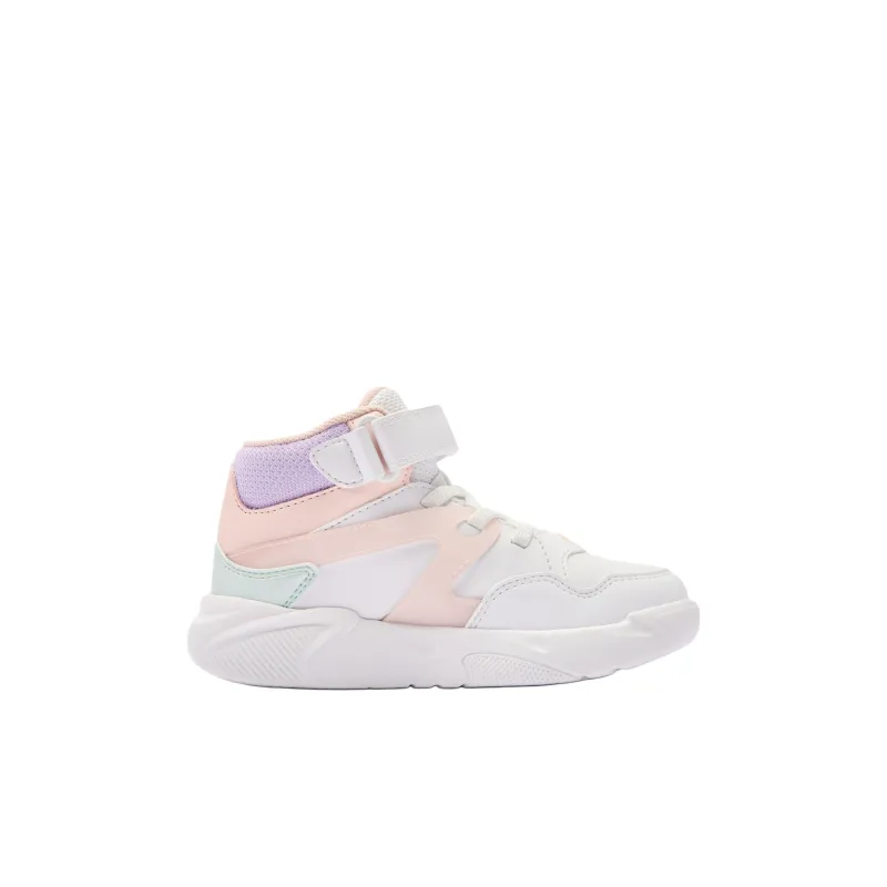 QIAODAN Anti Slip Wear Resistant Mid Top Kids' Skateboarding Shoes White Children Aged 3 7 Years Old-1
