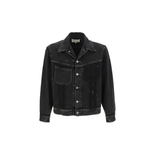 Maison Margiela Denim Jackets Men Black