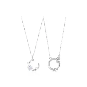 JOYDINNY Sterling Silver Necklaces Unisex Good Luck