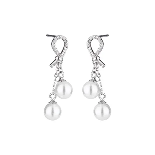 Stone Edge Poly 999 Fine Silver Sterling Silver Hoop Earrings Women's