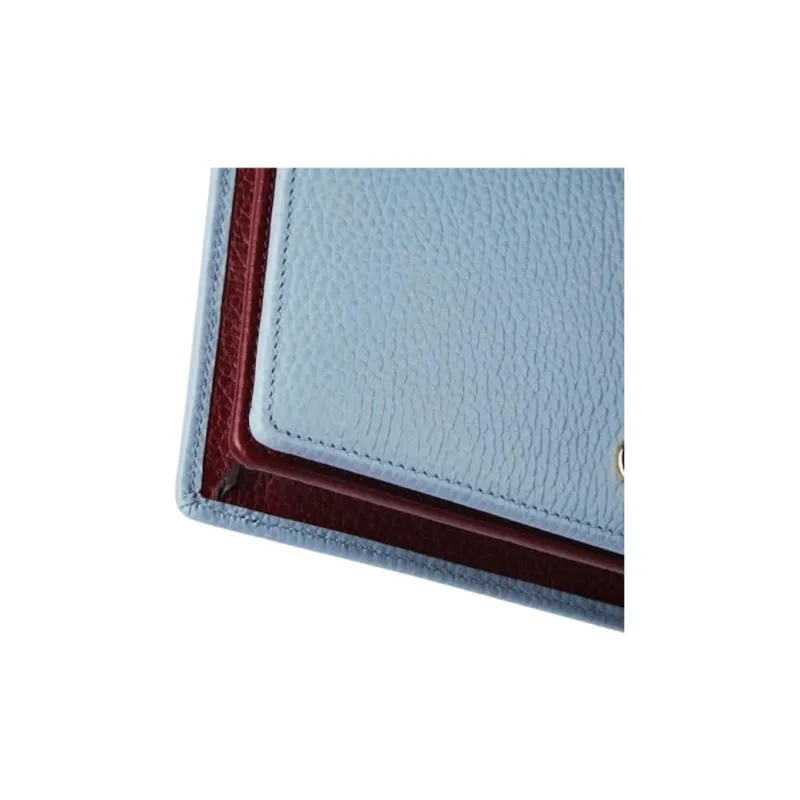 GUCCI GG Marmont Leather Wallet Mini Women's Light Blue-5