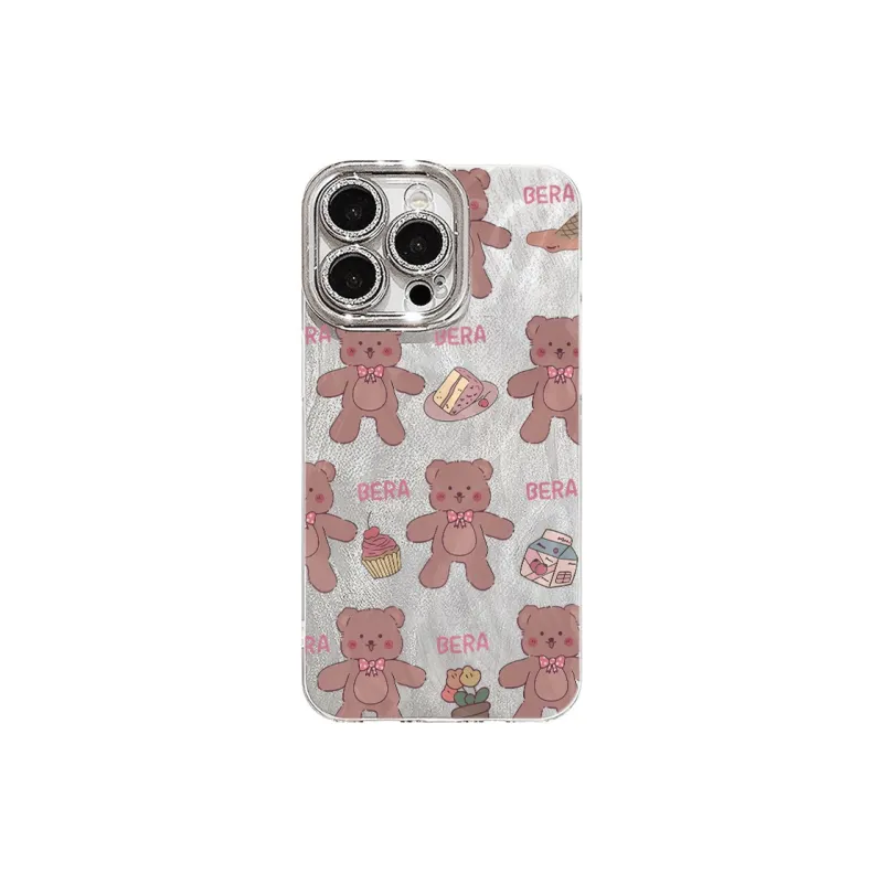 XIANGRIKE TPU Material Toy Bear Phone Case Compatible With IPhone 15/14 Plus/13/12/11/15 Pro Max/XS/XR/XS Max/8 Plus-0