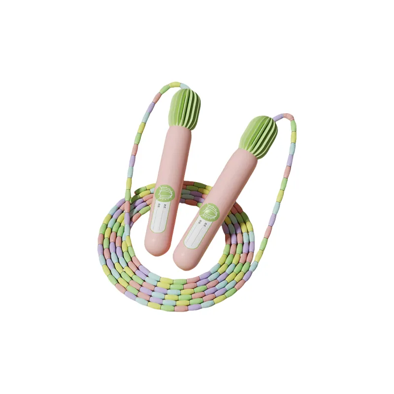 Shantou Forest Village Student Supply Non Countable Jump Ropes Students PVC Rope ABS Controller 2.2m Fairy Pink-0