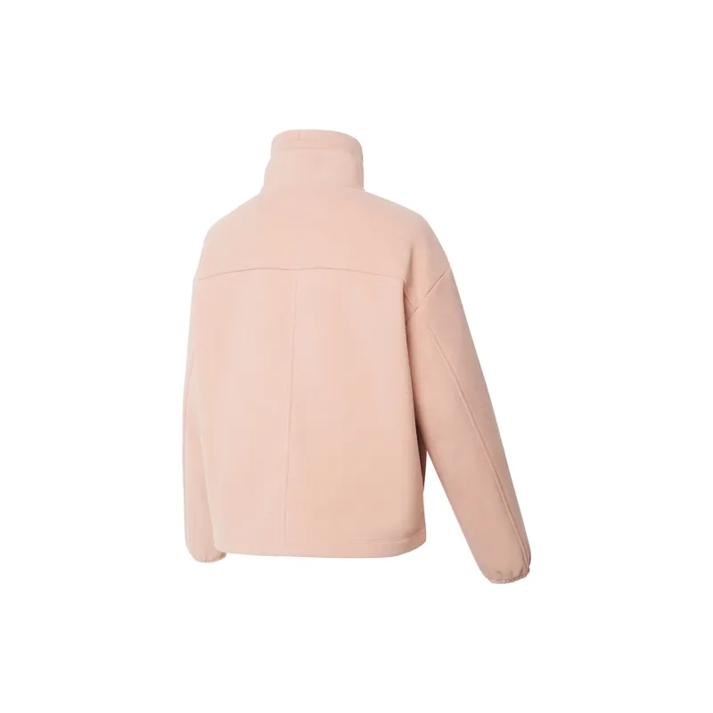 LINING Training Series Velvet Jackets Women's New Mist Rose Pink-1