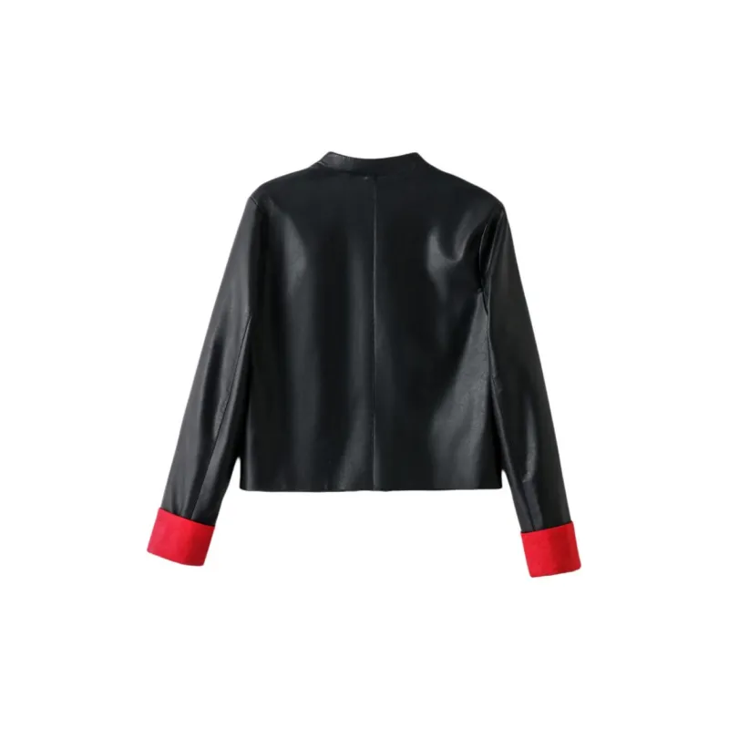 Yi Mengyuan Leather Jacket Women's-1