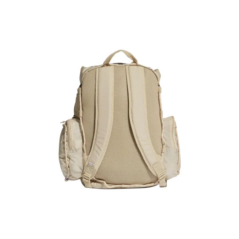 Adidas Originals Recycled Polyester Backpack Regular Unisex Grassland Brown & White & Black-2