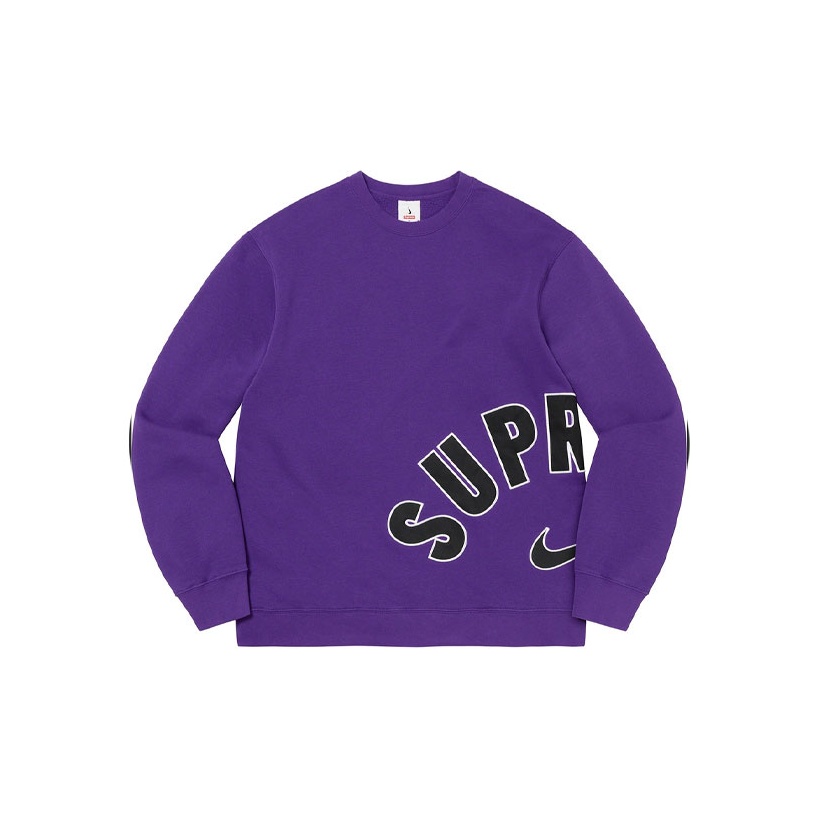 Supreme Nike SS22 Heather Grey & high quality Black Arc Logo Crewneck Sweatshirt Size XL