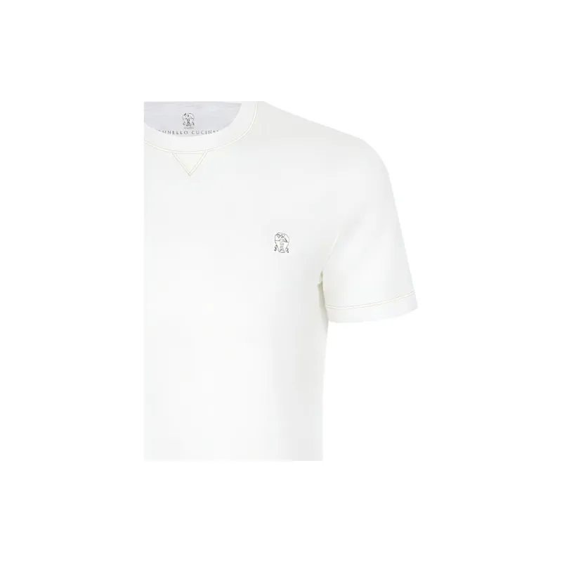 Brunello Cucinelli T Shirts Men White-4