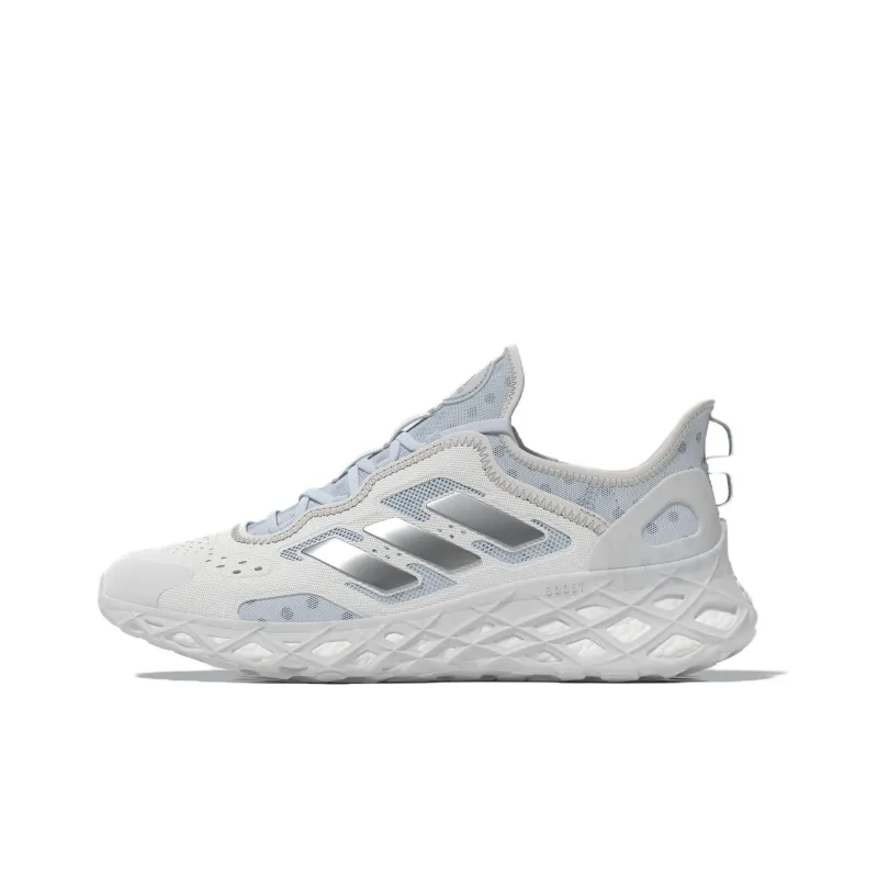 Rich Mnisi Pride x Adidas Web Boost Anti-Slip Wear-Resistant Low-Top Kids Lifestyle Shoes Gray White Teenagers-0