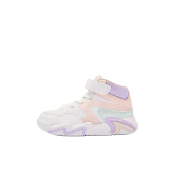 QIAODAN Anti Slip Wear Resistant Mid Top Kids' Skateboarding Shoes White Children Aged 3 7 Years Old