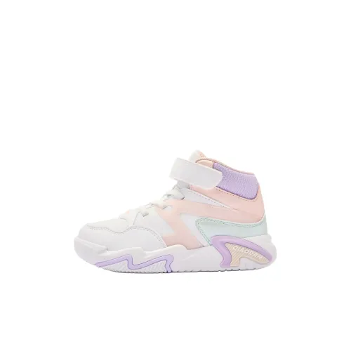 QIAODAN Anti Slip Wear Resistant Mid Top Kids' Skateboarding Shoes White Children Aged 3 7 Years Old