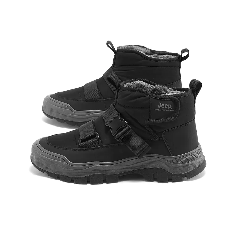 Jeep Snow Boots Men Black \ Gray \ Earth Yellow-11