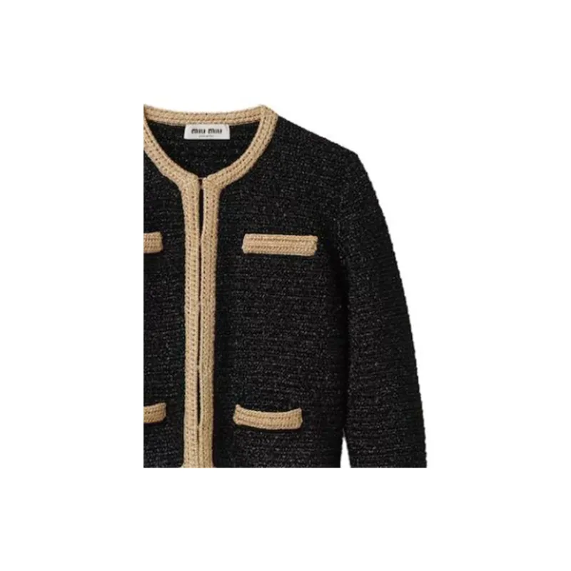 MIU MIU Long Sleeved Crewneck Cardigan-7
