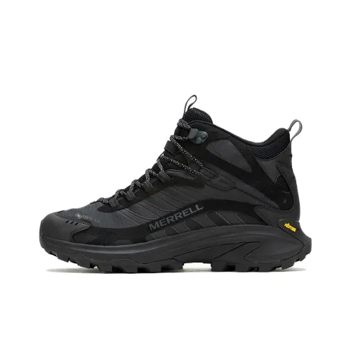 MERRELL MOAB SPEED 2 Slip Resistant Waterproof Mid Top Hiking Shoes Men's Black
