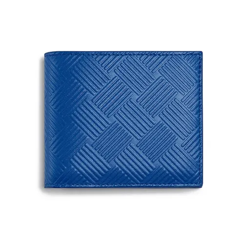 Bottega Veneta Cow Leather Card Holder Wallet Men's Cobalt Blue