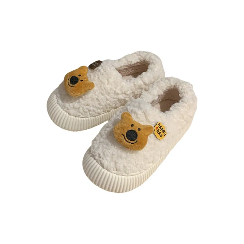 Thin Strips Home Slippers Women's, White-0