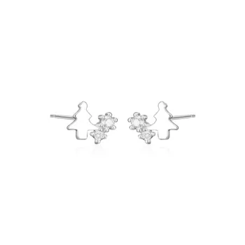GLOIRE S999 Fine Silver Stud Earrings Women's Everyday Casual Versatile Commute Ear Care
