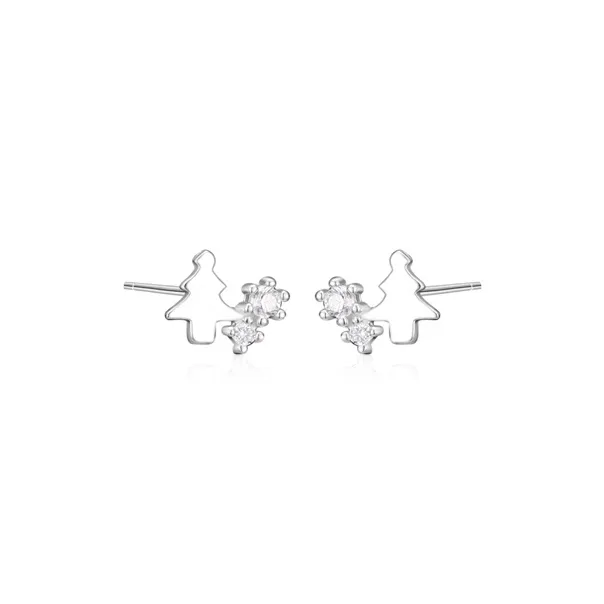 GLOIRE S999 Fine Silver Stud Earrings Women's Everyday Casual Versatile Commute Ear Care-0