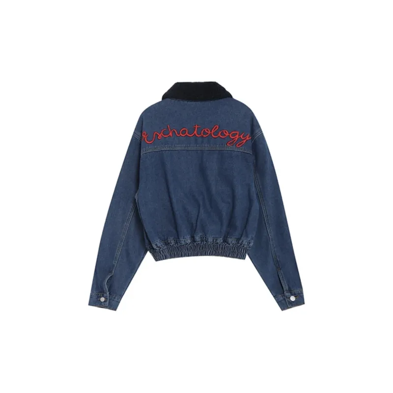 Incolore Cropped Coats Women's Blue-1