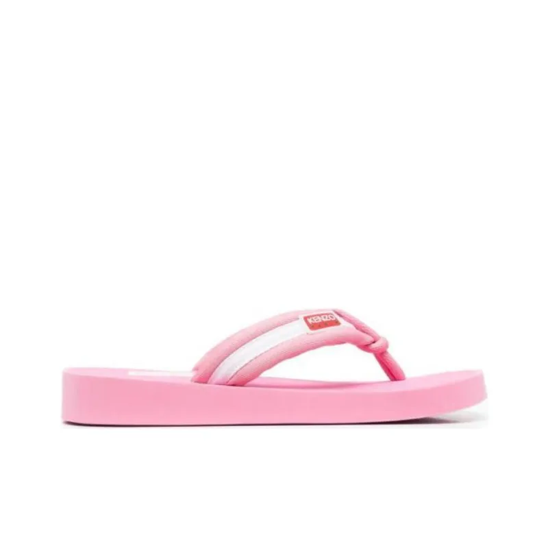 KENZO Logo-patch Striped Flip Flops-1