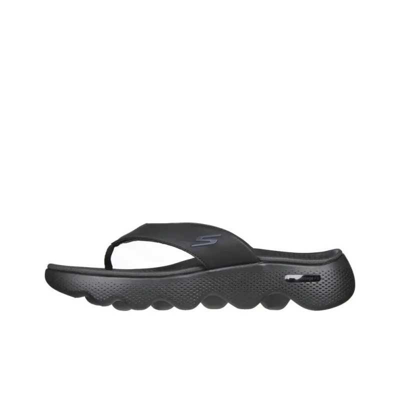 Skechers GO WALK Abrasion-Resistant Slip-Resistant Flip Flops Men's Black-0