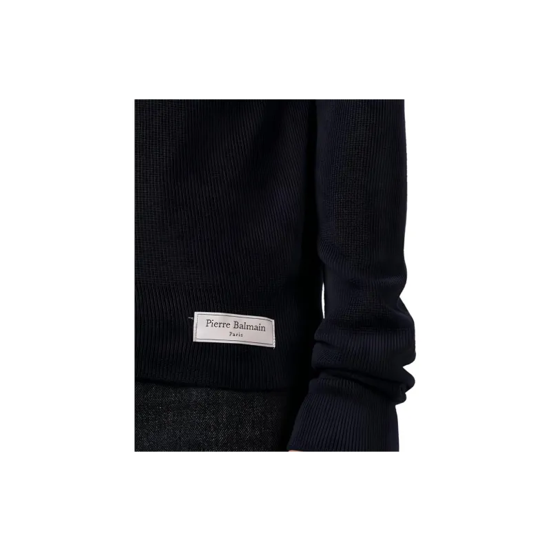 BALMAIN Logo Patch Knitted Jumper-4