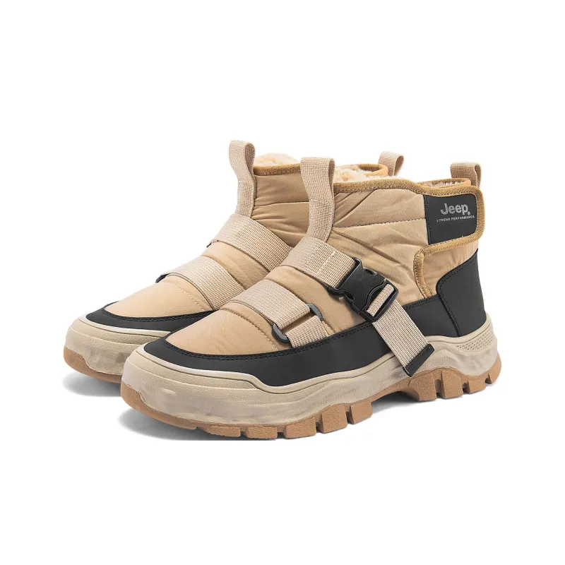 Jeep Snow Boots Men Black \ Gray \ Earth Yellow-1