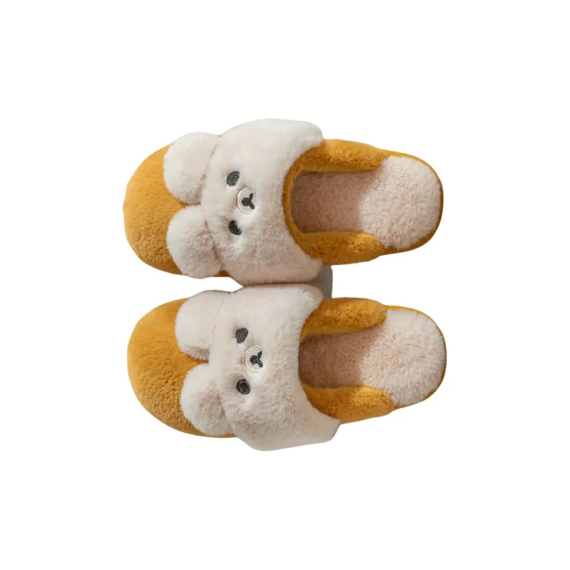 Ming Sheng Plush Home Korean Style Closed Toe Postpartum Indoor Slippers-6