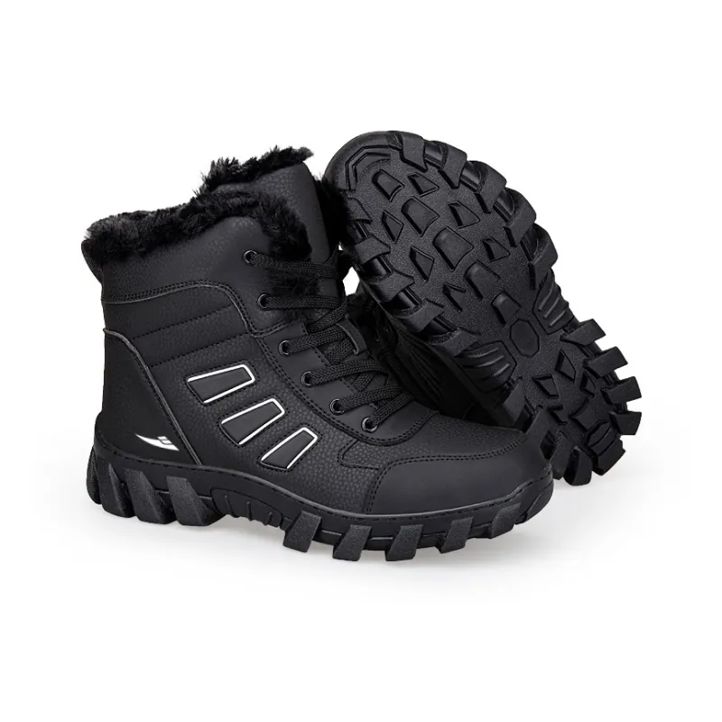 Kuding Warm Slip Resistant Snow Boots Men's-3